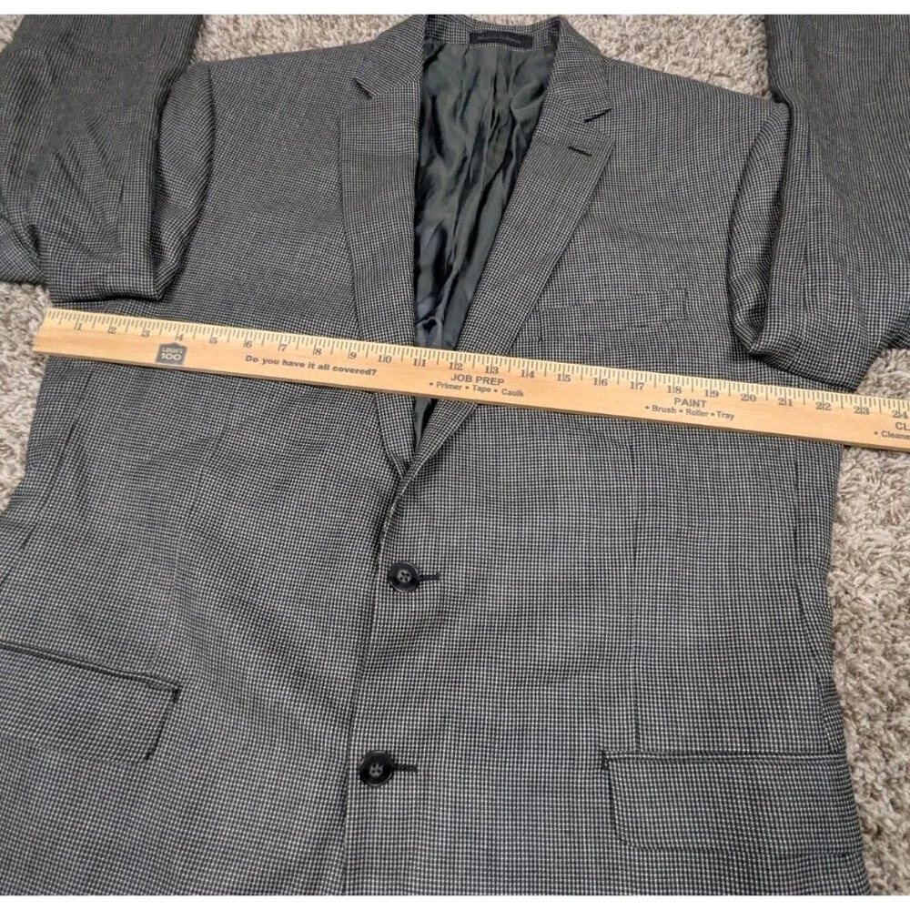 Calvin Klein Blazer Sport Coat Suit Jacket Mens 42L Wool Silk 2 Button